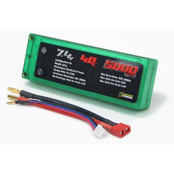 Venom Group In VNR15084 40C 7.4V 5000mAh 2S LiPo, Hardcase: UNI Plug