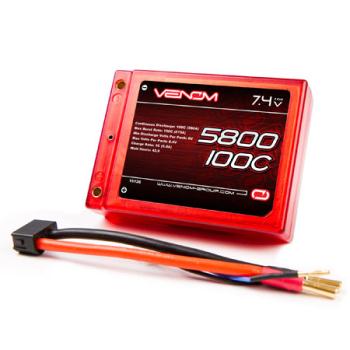 Venom Group In VNR15126 100C 2S1P 5800mAh 7.4v LiPO Square Pack ROAR : UNI