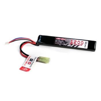 Venom Group In VNR15309 30C 7.4V 1200mAh 2S LiPO Stk:Airsoft w/Mini TAM AK