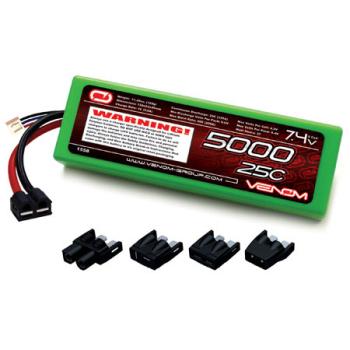 Venom Group In VNR1558 25C 7.4V 5000mAh 2S  LiPo Hardcase, UNI