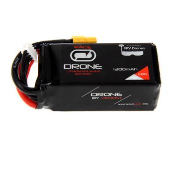 Venom Group In VNR35044 75C 14.8V 1300mAh 4S Drone Race LiPo:Univ 2.0 Plug