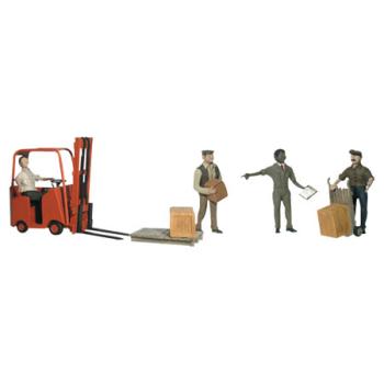 WOODLAND SCENIC WOOA2744 O Workers w/Forklift