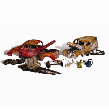 WOODLAND SCENIC WOOAS5563 JUNK CARS AUTO SCENE H O SCALE SET