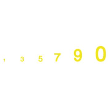 WOODLAND SCENIC WOOMG730 Gothic Numbers, Yellow