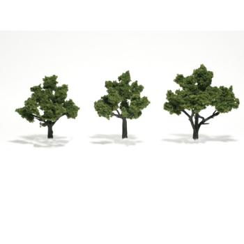 WOODLAND SCENIC WOOTR1506 Ready-Made Tree, Light Green 3-4" (3)