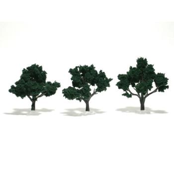 WOODLAND SCENIC WOOTR1508 Ready-Made Tree, Dark Green 3-4" (3)