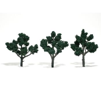 WOODLAND SCENIC WOOTR1511 Ready-Made Tree, Dark Green 4-5" (3)