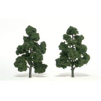 WOODLAND SCENIC WOOTR1518 Ready-Made Tree, Medium Green 7-8" (2)