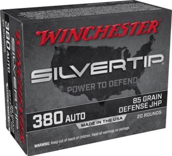 Winchester Ammunition W380ST WINCHESTER SILVERTIP 380ACP 85GR SILVERTIP HP 20RD 10BX/CS