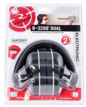 Radian Weapons  Radians R3200ECS Dual Mic  Electronic Muffs 23 dB Black/Gray