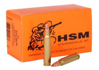 123461 HSM RMFG 223 55GR HORNADY VMAX 50RD 20BX/CS