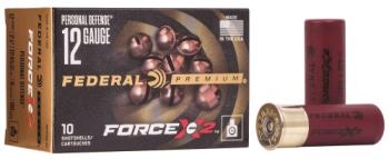 FEDERAL 140855 Federal PD129FX200 Force X2  12 Gauge 2.75" 9 Pellets 00 Buck Shot 10 Bx/ 25 Cs