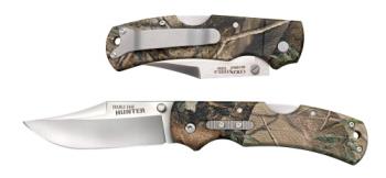 Cold Steel CS23JE Double Safe Hunter 3.50" Folding Clip Point Plain Satin 8Cr13M