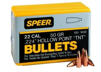 SPEER  Speer Bullets 1035 Varmint  .224 52 gr Hollow Point (HP) 100 Per Box