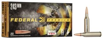 FEDERAL  Federal P243K Premium  243 Win 85 gr Barnes Triple-Shock X 20 Bx/ 10 Cs