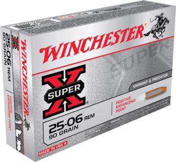 Winchester Ammu X25061 WINCHESTER SUPER-X 25-06 REM 90GR EXPAND PNT 20RD 10BX/CS