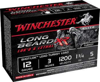 WINCHESTER 90320 Winchester Ammo STLB1235 Long Beard XR Shot-Lok 12 Gauge 3" 1 3/4 oz 5 Shot 10 B