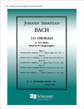 25 Chorales (Book I from 131 Chorales) by Bach Johann Sebastian - Clough-Leighter Henry - for SATB