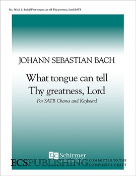 What Tongue Can Tell Thy Greatness, Lord (BWV Anh.162)
