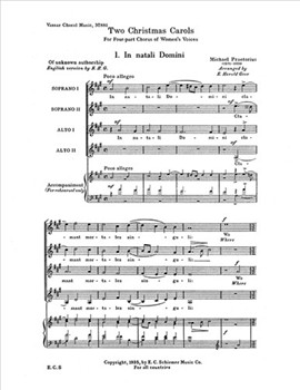 Two Christmas Carols (In natali Domini: Psallite unigenito)