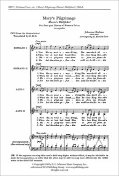 Marienlieder: 3. Mary's Pilgrimage (Marias Wallfahrt)