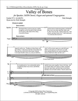Valley Of Bones by Strimple Nick for Speaker SATB
