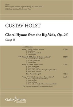 Choral Hymns from the Rig-Veda Group 2 by Holst Gustav for 2-Part Treble
