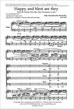 St. Paul: Happy and Blest are They