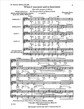 When I Was Poor and in Heaviness (Ego sum pauper)