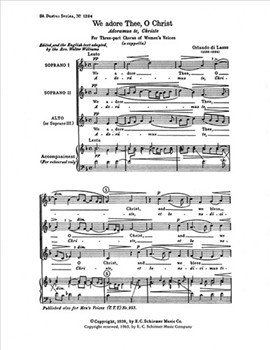 Adoramus te, Christe (We adore thee, O Christ)
