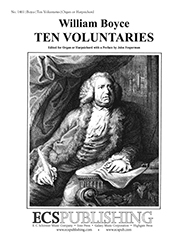 Ten Voluntaries by Boyce William - Fesperman John - for Organ