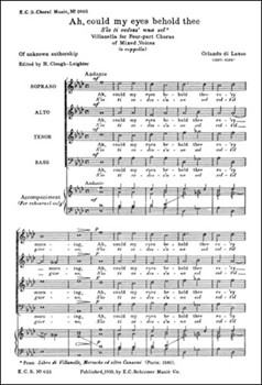 Ah, Could My Eyes Behold Thee (S'io ti vedess' una sol)