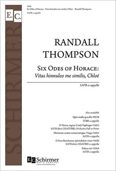 Vitas hinnuleo me similis Chloe from Six Odes of Horace by Thompson Randall for SATB