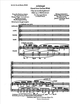 Alleluia by Bach Johann Sebastian - Clough-Leighter Henry - Neumeister Erdmann for SATB