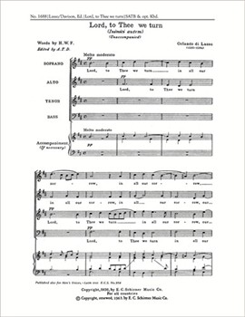 Lord To Thee We Turn by de Lassus Orlande Wilder Foote Henry for SATB