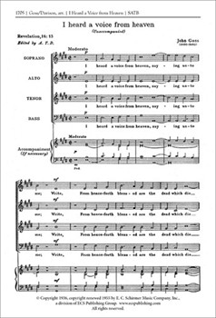 I Heard a Voice from Heaven