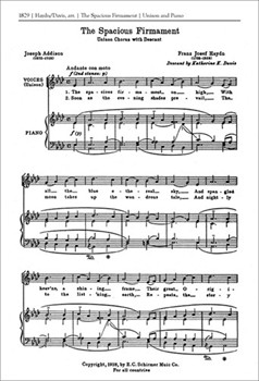 Spacious Firmament by Haydn Joseph - Davis Katherine K - for Unison
