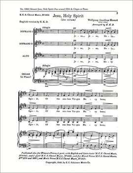 Jesu, Holy Spirit (Ave verum)