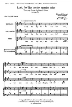 Lord For Thy Tender Mercies' Sake by Farrant Richard - Whitford Homer - for SSA