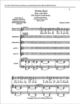 The Virgin's Cradle-Song (Dormi Jesu)