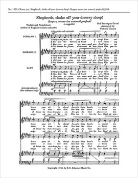 Shepherds, Shake Off Your Drowsy Sleep (Bergers, secoue ton sommeil profond)