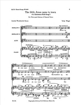 A Christmas Folk-Song (The Little Jesus Came to Town)