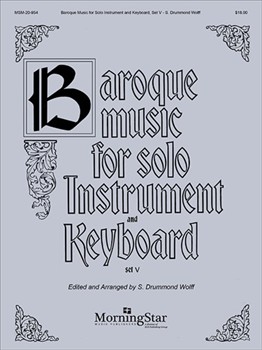 Baroque Music For Solo Instr & Keyboard by Wolff S Drummond - Wolff S Drummond - for Vocal Solo - Low Voice