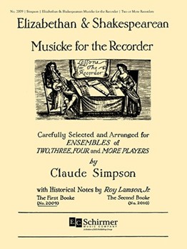 Elizabethan & Shakespearean Music For... by Simpson Claude - Simpson Claude - for Recorder T
