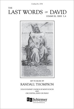 Last Words Of David by Thompson Randall for TTB/TBB/TTBB