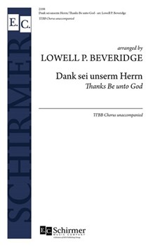 Dank Sei Unserm Herrn by Schutz Heinrich for TTB/TBB/TTBB a cappella