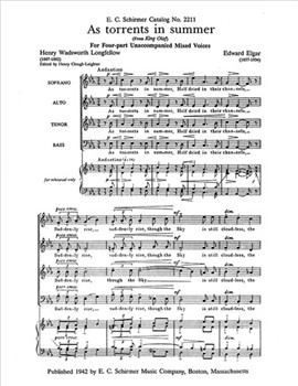 King Olaf: As Torrents in Summer by Elgar Edward - Dobrinski Cynthia - Longfellow Henry Wa for 3-5 Octave w