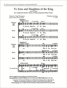 Ye Sons and Daughters of the King