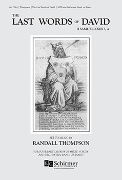 Last Words Of David by Thompson Randall for SATB