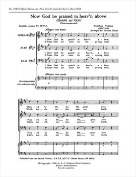 Now God Be Praised in Heav'n Above